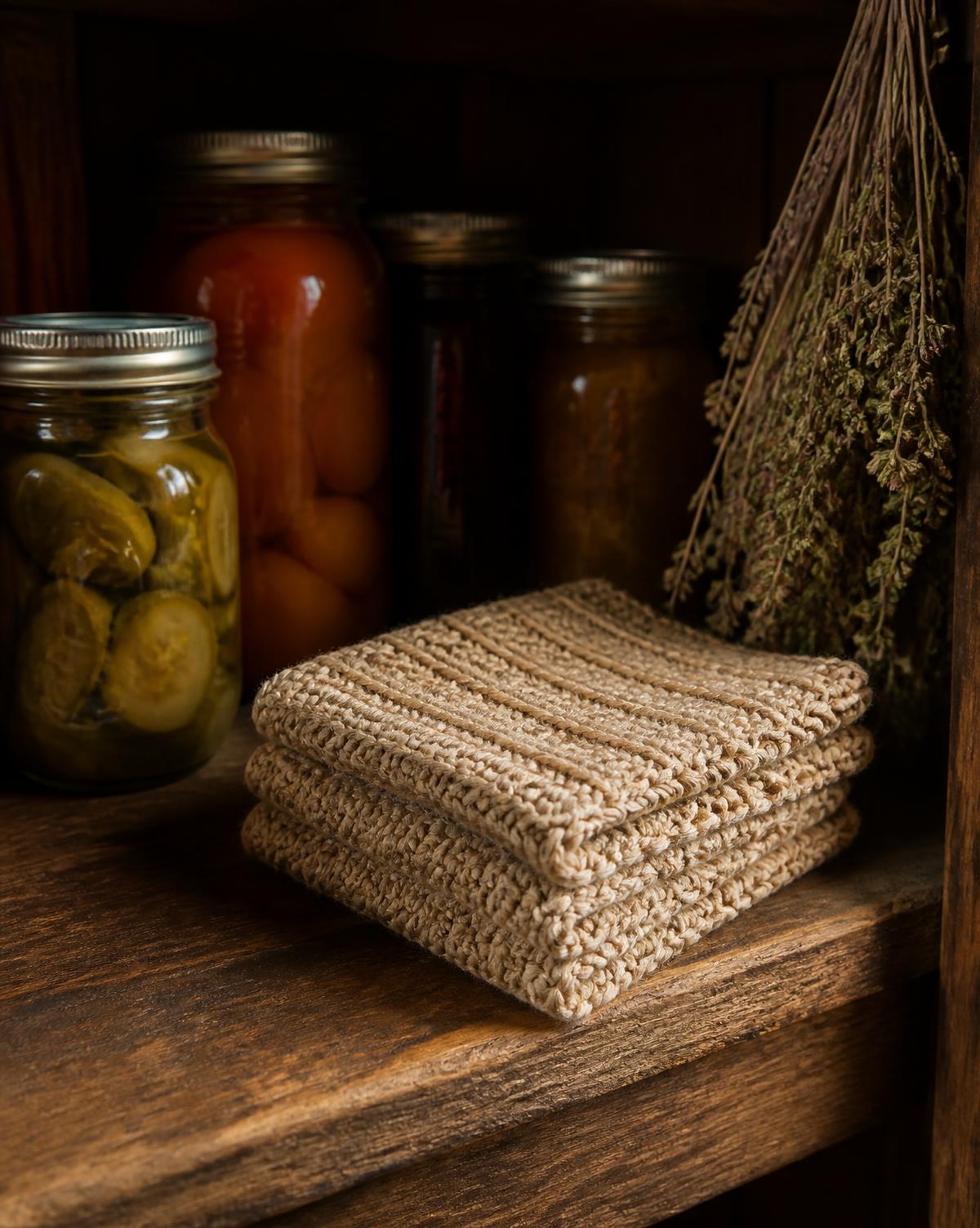 Sweater-Stitch Dish Towel