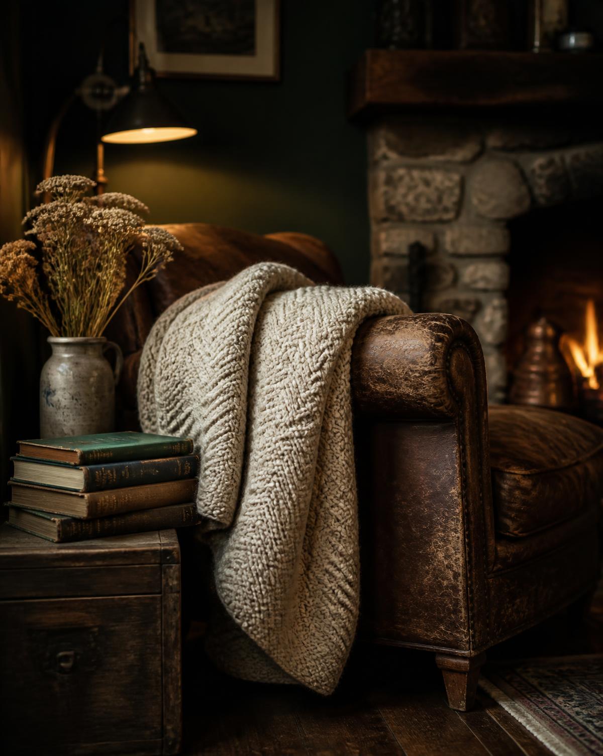 Herringbone Hearth Blanket — Fiber — House Collection