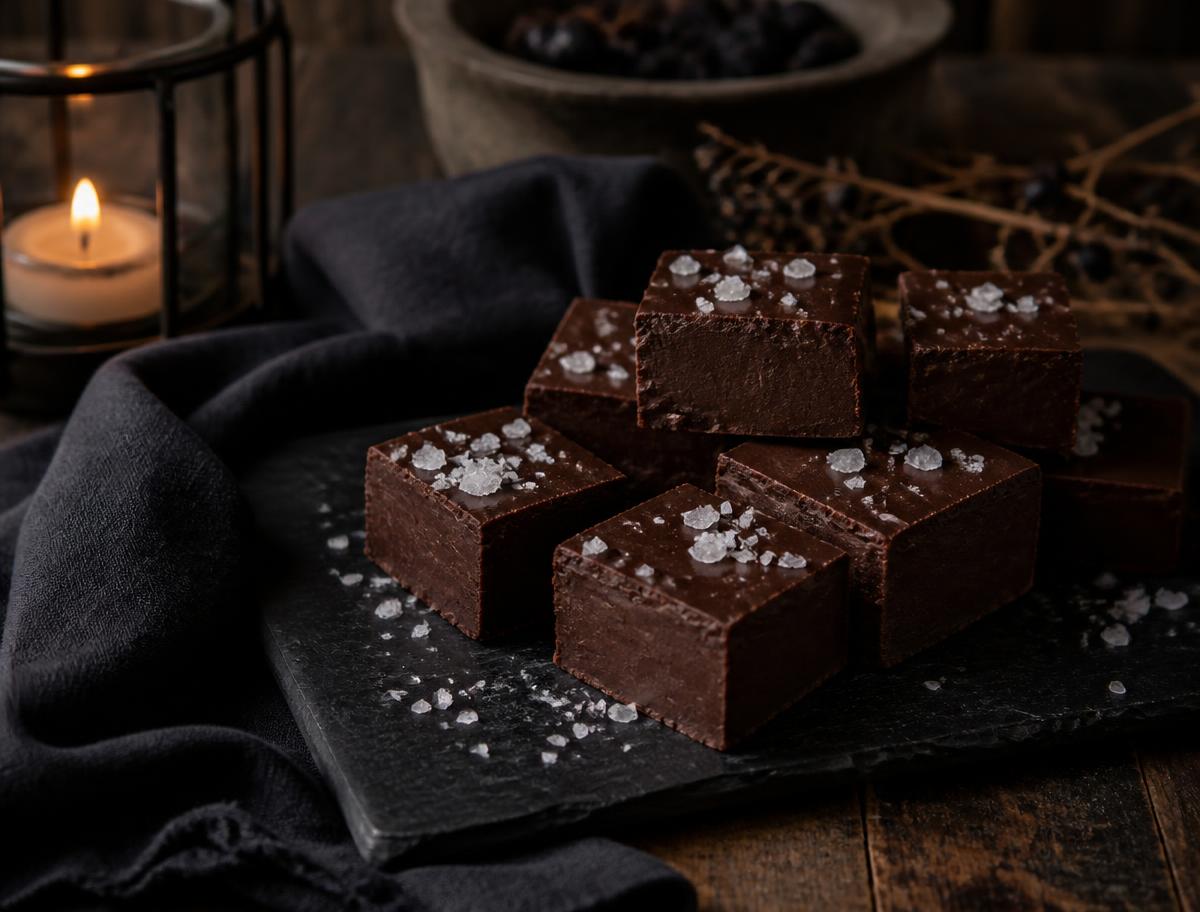 Dark Chocolate Sea Salt Fudge