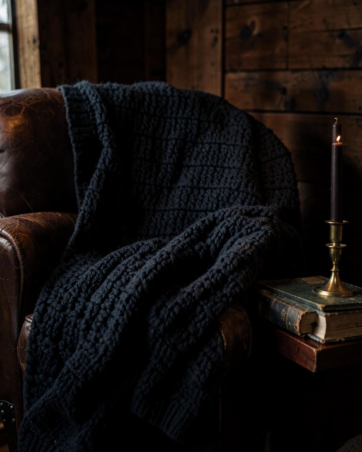 Woodland Sweater Blanket — Cast Iron Alpaca — Fiber — House Collection