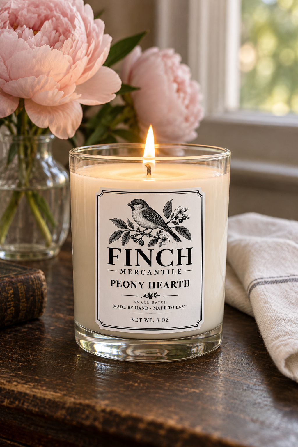Peony Hearth — Candle